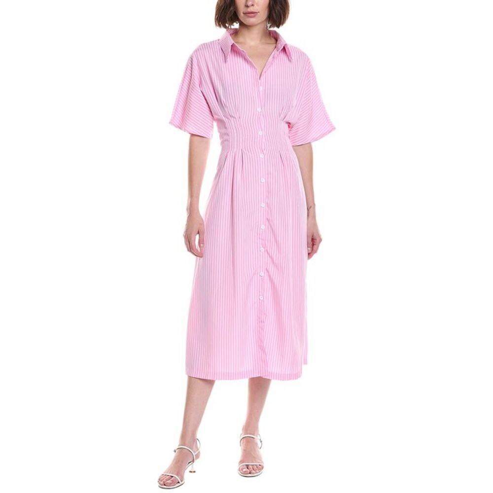 Colette Rose Womens  Striped Shirtdress, Pink